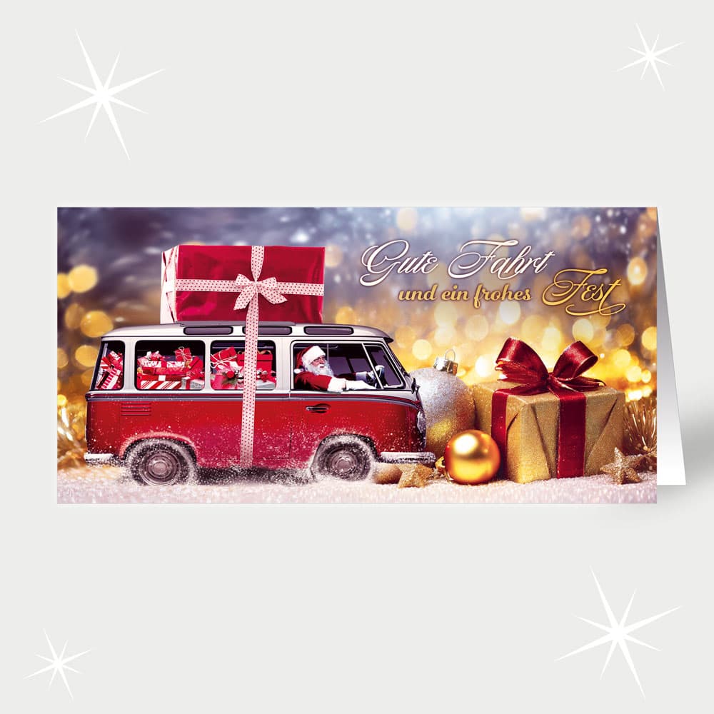 Weihnachtsmann-Bus